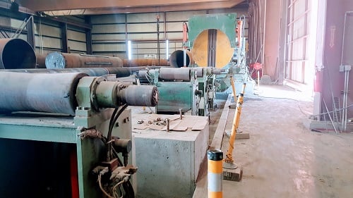 16" to 64" Cagil #EBM1640, single head pipe beveling machine, 18'-49.5' length, 492 FPM, pipe roll stand - Image 2