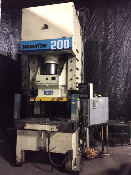 200 Ton, Komatsu #OBS200S, 9.8" stroke, 18.9" Shut Height, 25-50 SPM, hydraulic clutch - Image 1