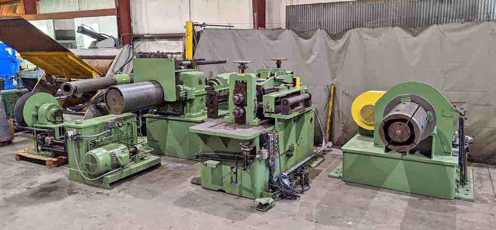 24" x 4.12" Ruesch #146, slitting line, 6000 lb., steel stripper ring assembly - Image 1