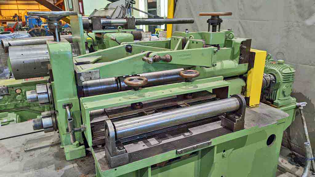 24" x 4.12" Ruesch #146, slitting line, 6000 lb., steel stripper ring assembly - Image 8