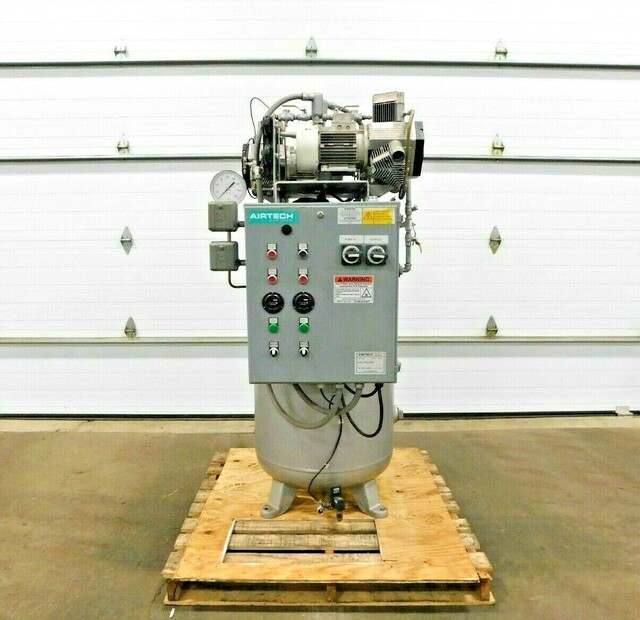 Airtech #OL-3CIL3-2TANV, dry rotary vane vacuum system, 200 psi MAWP - Image 1