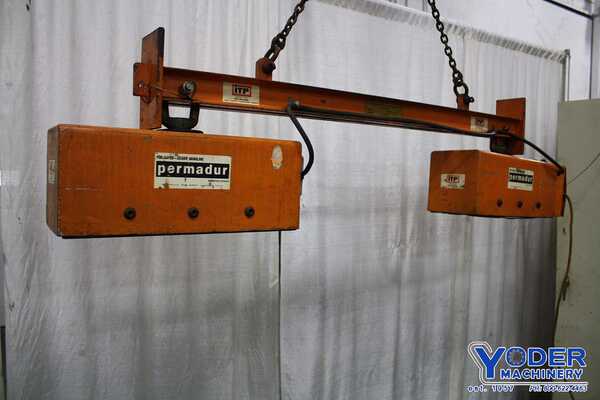 1 Ton, Permadure #102, plate/part handling magnet system w/load beam, #66346 - Image 4