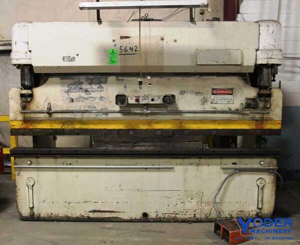 90 Ton, Pacific #J90-10, hydraulic press brake, 10' overall, 102-1/2" between housing, 7" stroke, #64998 - Image 1