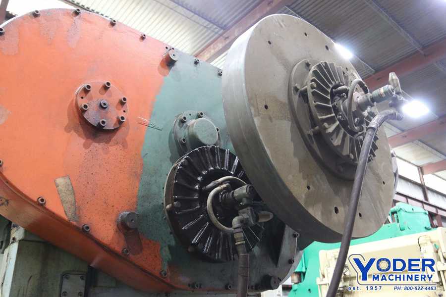 150 Ton, Wysong #150-12, mechanical press brake, 14' overall, 150" between housing, 3" stroke, #70752 - Image 5