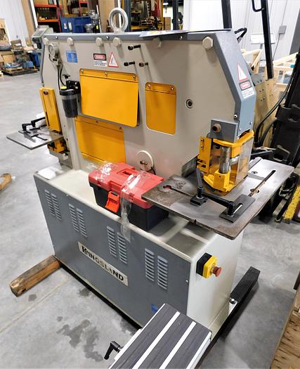 4" x 4" x 3/8" Kingsland #Compact-50, hydraulic ironworker, 50 ton, manual Back Gauge, electric foot pedal - Image 3