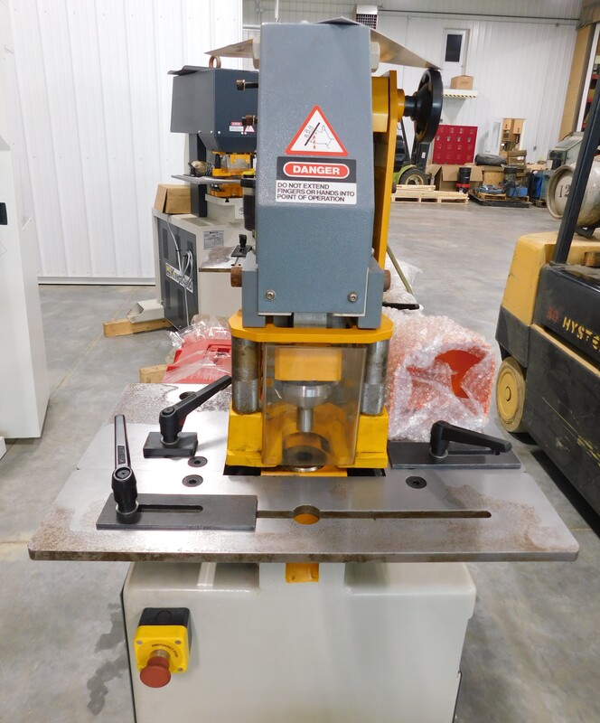 4" x 4" x 3/8" Kingsland #Compact-50, hydraulic ironworker, 50 ton, manual Back Gauge, electric foot pedal - Image 4