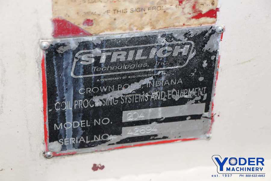 20000 lb. Strilich #204, driven coil reel & car, 36" W, 14"-18" ID, 72" OD, 36" face, #67552 - Image 8