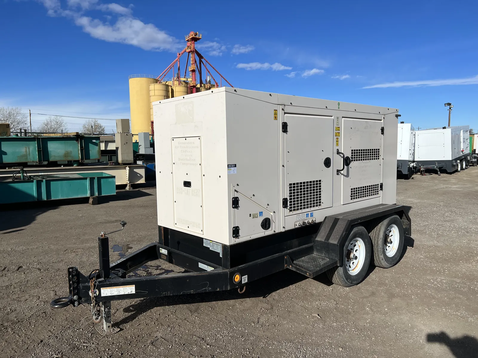 100 KW Caterpillar #XQ125, diesel, enclosure mounted on trailer, 9810 hours, 2017, #89381 - Image 1