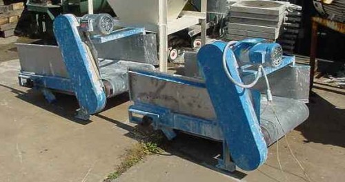 23.5" wide x 3' long, (2) Belt Conveyor, 1 HP gear reduced drive, 208-230/460 volts, Chain and sprocket with - Image 1