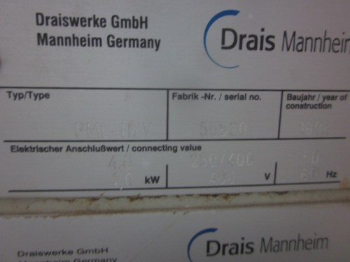 Drais Mannheim #PERL-MILL, Lab Perl Media Mill, 1/2 liter, Stainless Steel, V-belt driven, 5 HP, Control - Image 7