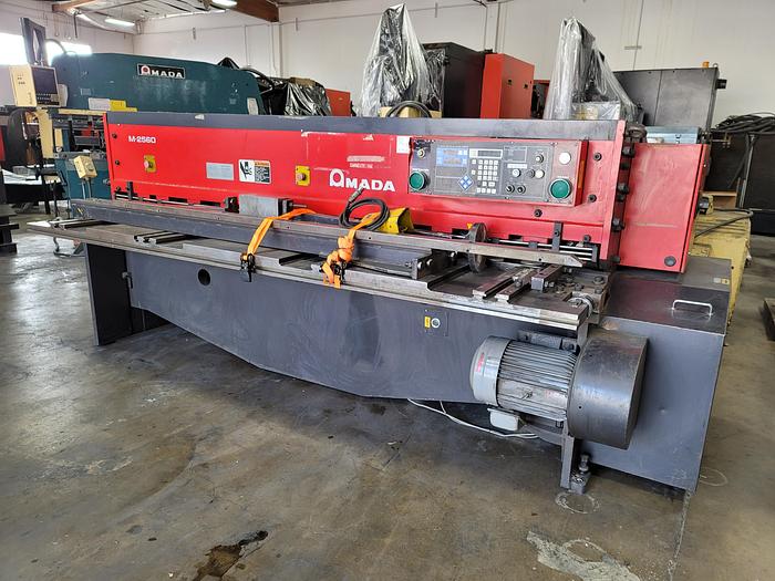1/4" x 8' Amada #M-2560, mechanical shear, 60 SPM, 40" Back Gauge, 11 holddowns, squaring arms, 1996 - Image 1