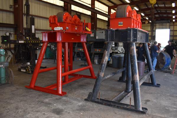 150 Ton, Ransome, turbine rotators, 12" x 22" micarta wheels, 8"-32" diameter range - Image 3