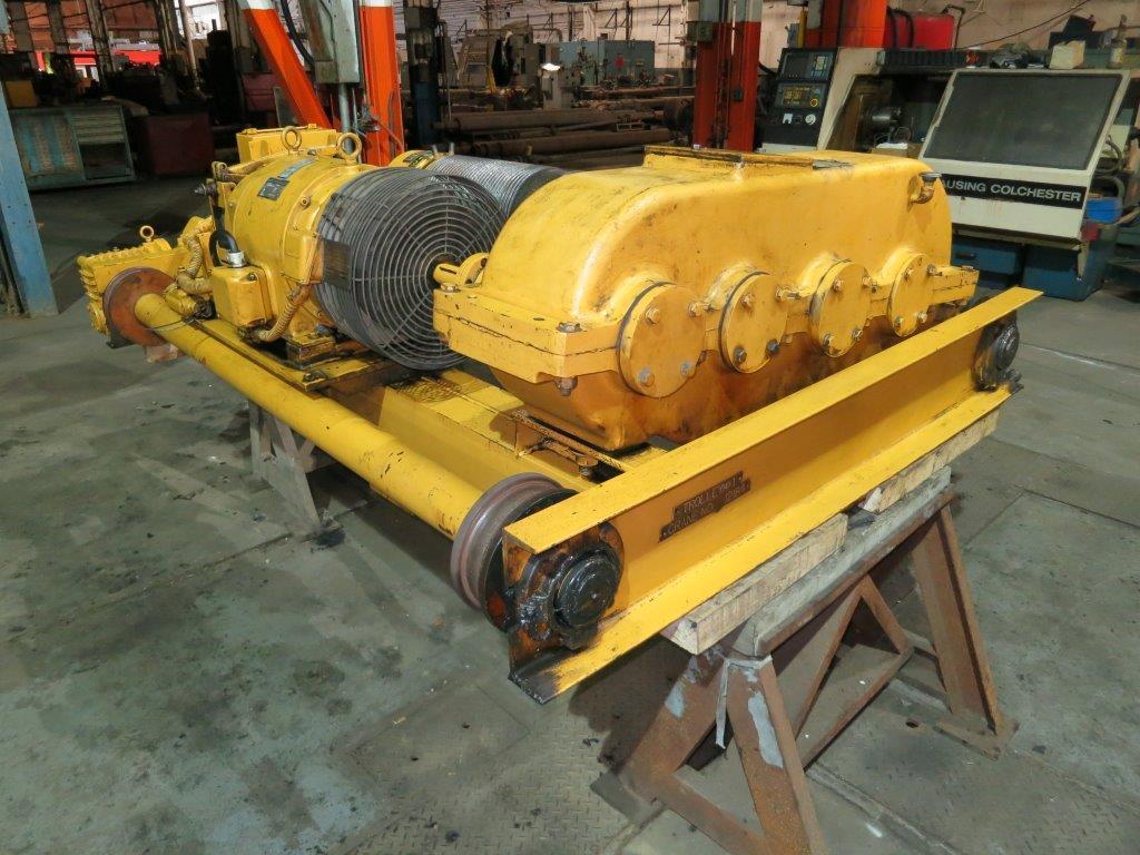 5 Ton, Whiting Top Running Double Girder Trolley Hoist, 72" trolley gauge, 46' lift (2 part double reeve) - Image 3
