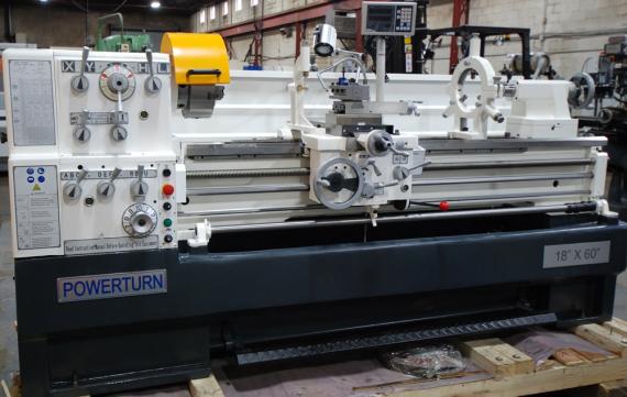 18" x 60" Powerturn, precision lathe, 10.4" swing over cross slide, 3.14" spindle bore, 3 & 4-jaw chucks, new - Image 1