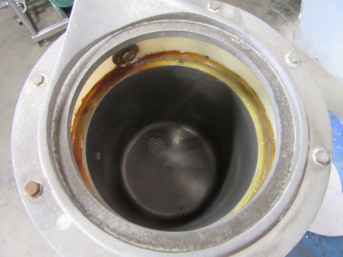 Union Process, Attritor Tank, 1S, 8" ID, 10.5" deep, includes front pour spout, Jacketed for cooling, Bottom - Image 3