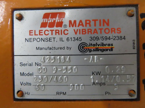 .2 HP 900 RPM Martin Engineering #CD9-550, 230/460 Volts - Image 3