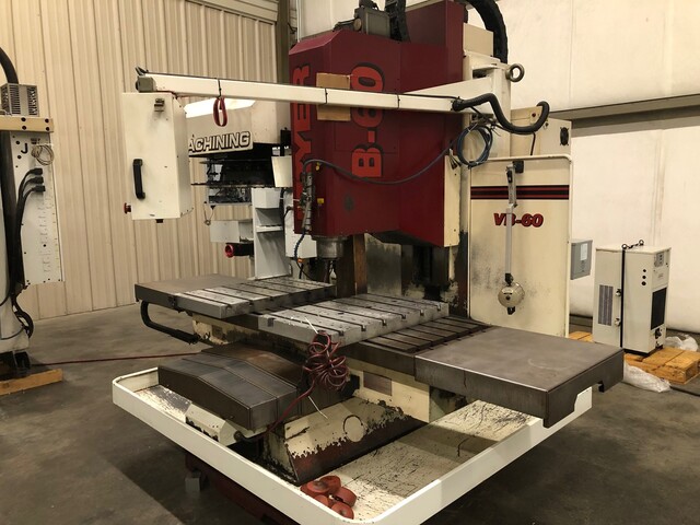 Fryer #VB-60, bed mill, Siemens Touch 2100 CNC, box-way, 30" x 60", 25 HP, 10000 RPM, 2-speed gear box, Cat - Image 2