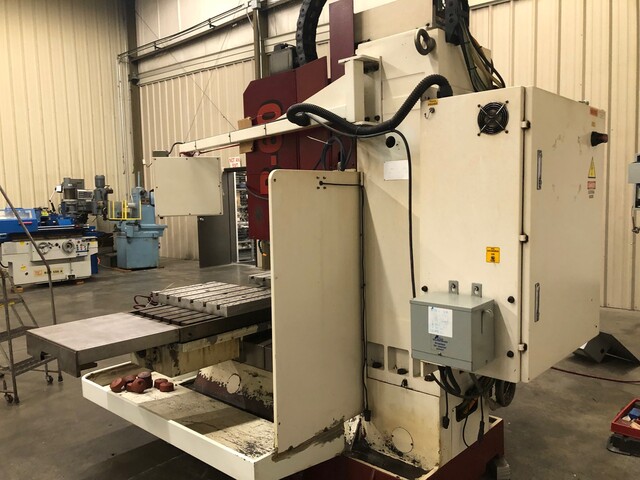 Fryer #VB-60, bed mill, Siemens Touch 2100 CNC, box-way, 30" x 60", 25 HP, 10000 RPM, 2-speed gear box, Cat - Image 4