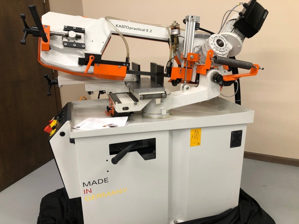 9" x 11" Kasto #Practical-E2, miter horizontal band saw, 3 HP, variable speed 62-450 FPM, coolant, new  never - Image 1