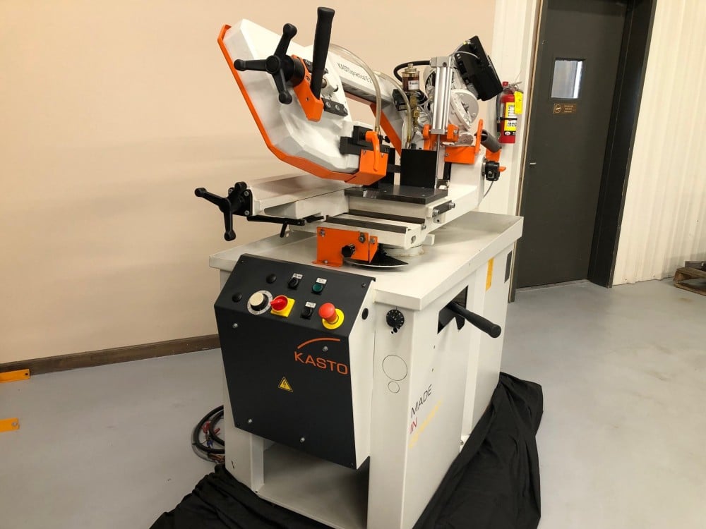 9" x 11" Kasto #Practical-E2, miter horizontal band saw, 3 HP, variable speed 62-450 FPM, coolant, new  never - Image 2