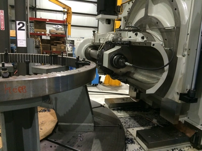 Gould & Eberhardt #120-G, external CNC gear gasher, Fanuc 18iB, 150" gear diameter, 2009 - Image 3