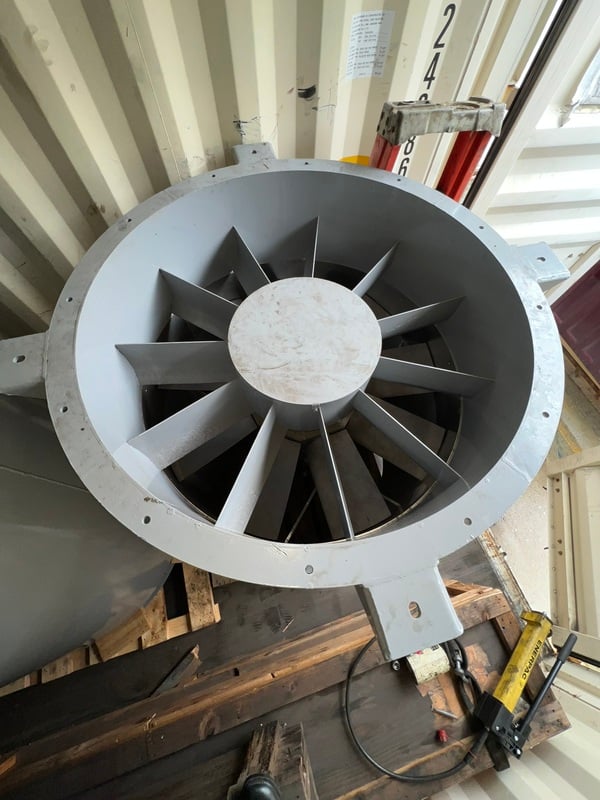 43750 cfm @ 2.2"-3.35" SP, Marine duty vaneaxial blower/fan #A65M-449AV Direct Drive, 30 & 40 HP, 1800/900 - Image 3