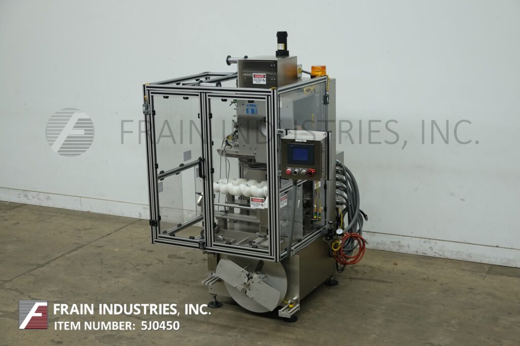 PDC #75-ERL, automatic electronic regis, tamper evident neck bander, 50-225 CPM, mounted on 4 leg frame with - Image 5