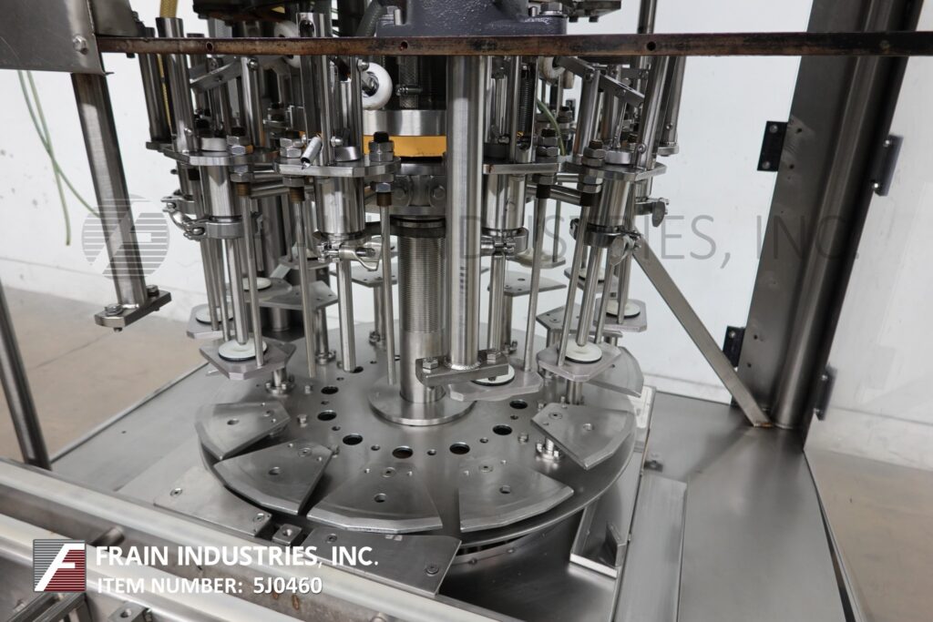 Biner Ellison #BE12HD, automatic, 12 head rotary, overflow filler, mounted on 4 leg Stainless Steel frame - Image 2