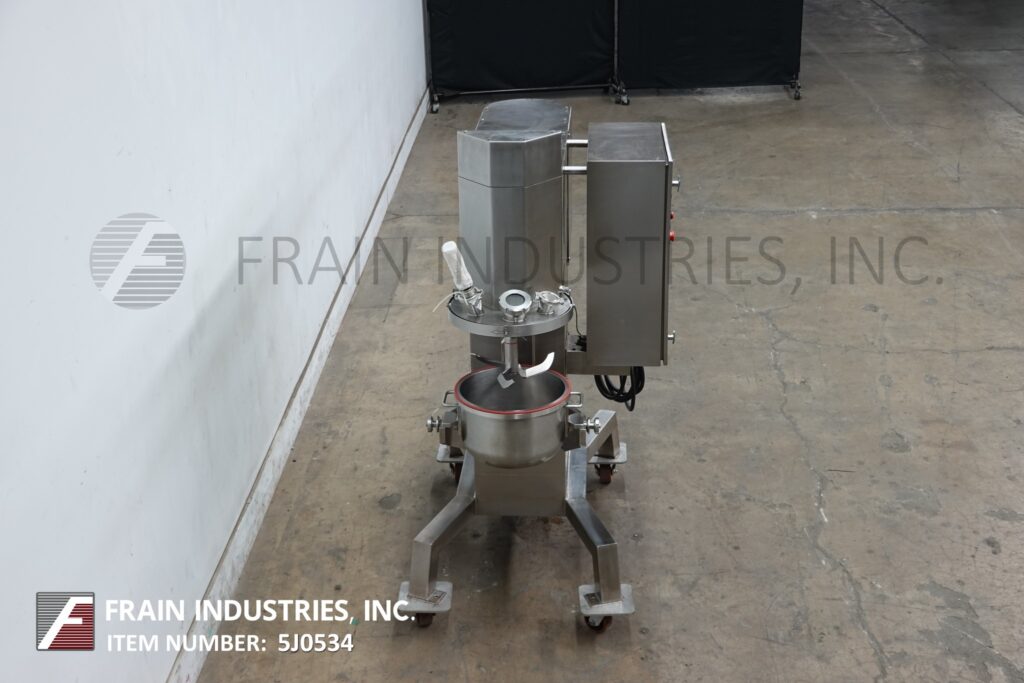 Collette #Gral-25, high speed, high shear, Stainless Steel, vertical, single pot, mounted on Stainless Steel - Image 3