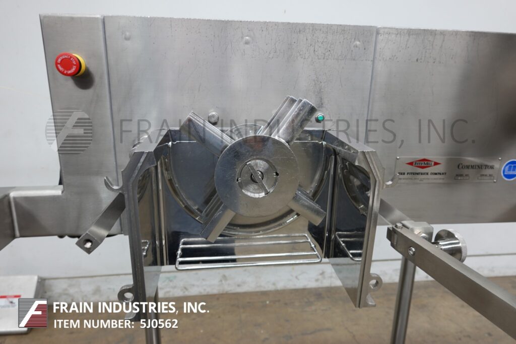 Fitzpatrick #D6A, 316 Stainless Steel comminutor mill, 16 fixed knives/impact blades, 7-1/2 HP, mounted on 4 - Image 2