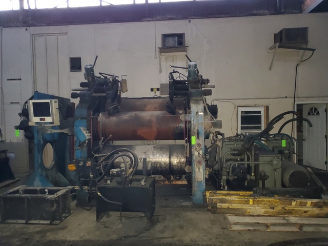24" x 68" Akron Steel Fabricators, 2-roll calender, 200 HP, pneumatic stock guides - Image 6