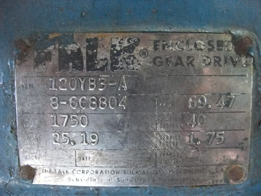 40 HP, Falk, right angle gearbox reducer, 69.00 :1 ratio - Image 3