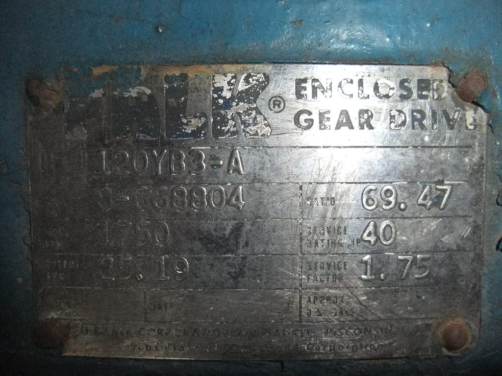 40 HP, Falk, right angle gearbox reducer, 69.00 :1 ratio - Image 4