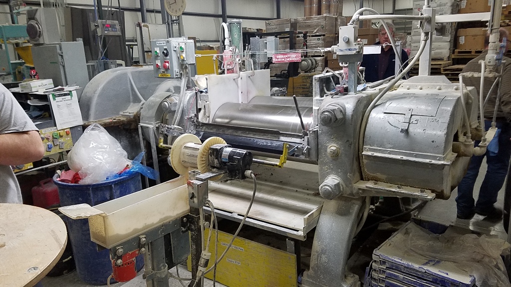 16" x 36" Bolling, 2-roll silicone mill, AC motor with VFD, direct drive, unitized base - Image 2