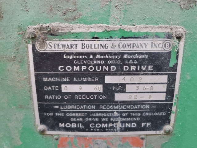 Bolling # -4, rubber mixer, 80 liter, 150 lb batch, 22:1 reduction ratio, 55-80 RPM - Image 3
