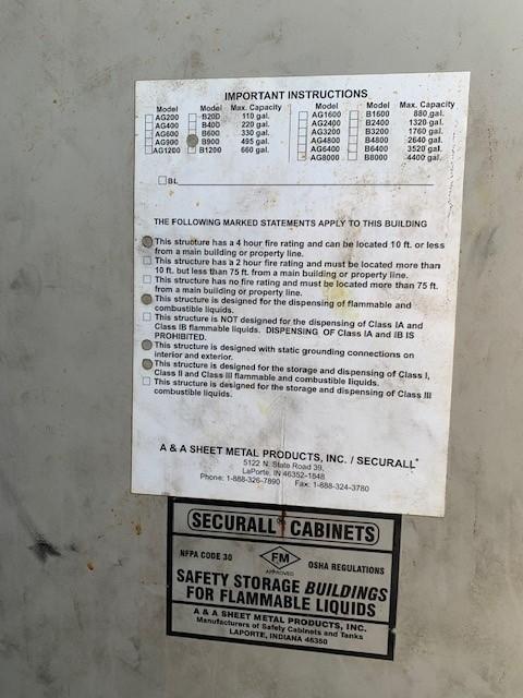 SecureALL #B900, 84" W x 84" D x 100" T paint kitchen, 154 gallon or (9) 55 gallon drums capacity - Image 4