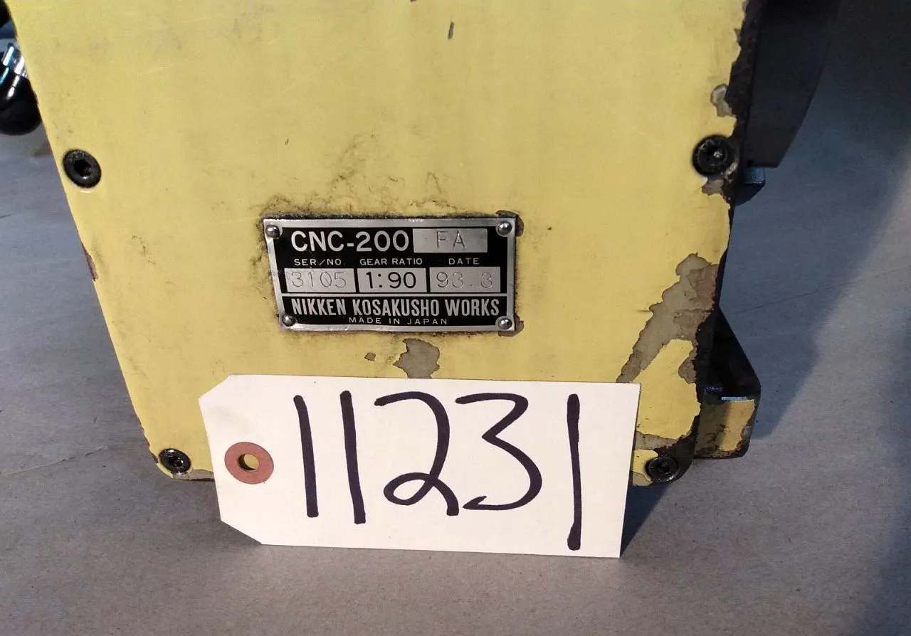8" Nikken #CNC-200FA, CNC rotary table, 4-Axis - Image 4