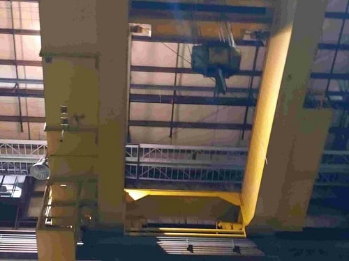 75 Ton, Virginia, double girder overhead bridge crane, 122' span, 50' lift, radio Control, 1999 - Image 5