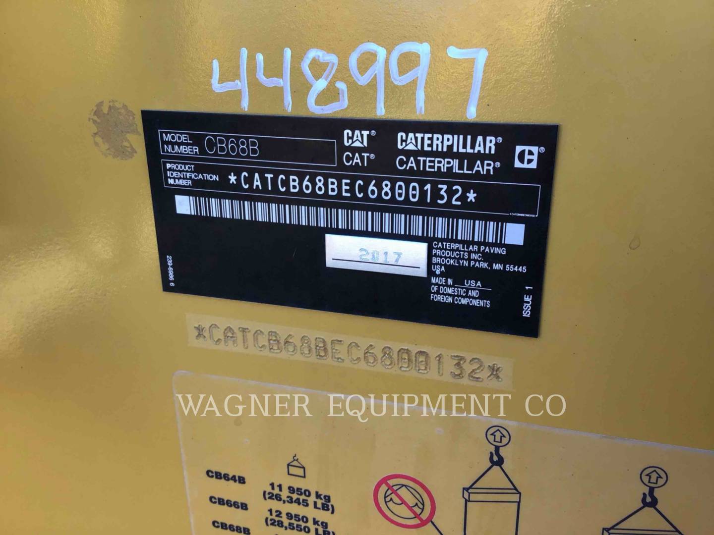 Caterpillar CB68B, Compactor, 1707 hours, S/N: C6800132, 2017 - Image 6