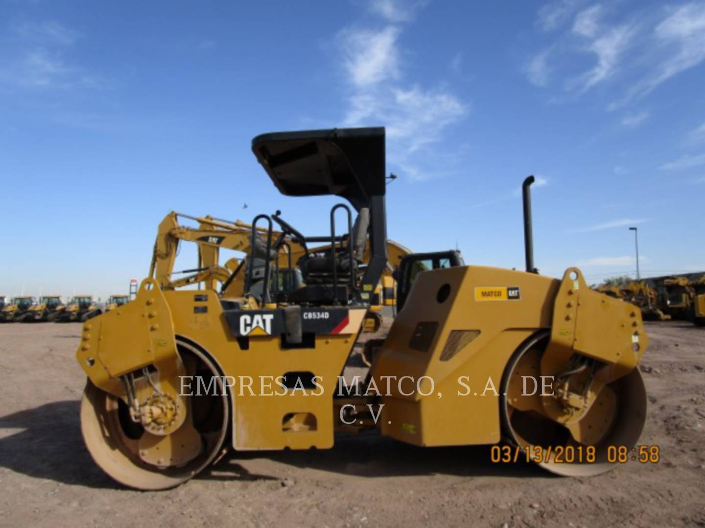 Caterpillar CB-534D, Twin Drum Roller, 1200 hours, S/N: C8M00694, 2013 - Image 3