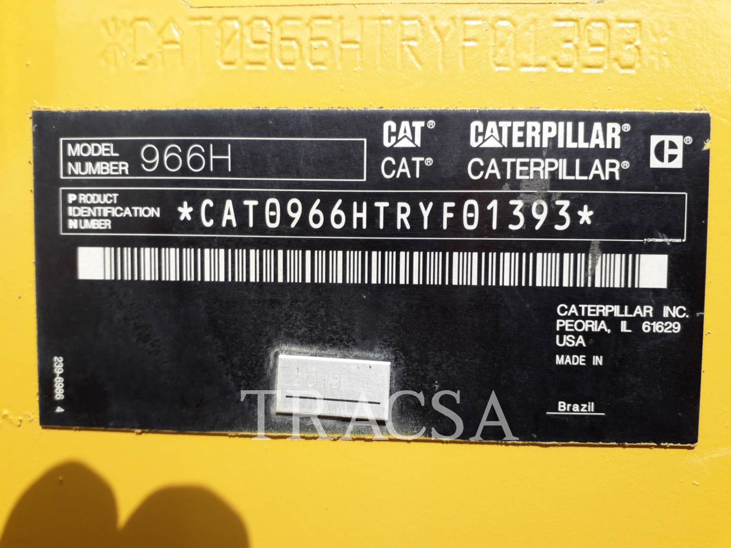 Caterpillar 966H, Wheel Loader, 9215 hours, S/N: RYF01393, 2012 - Image 5