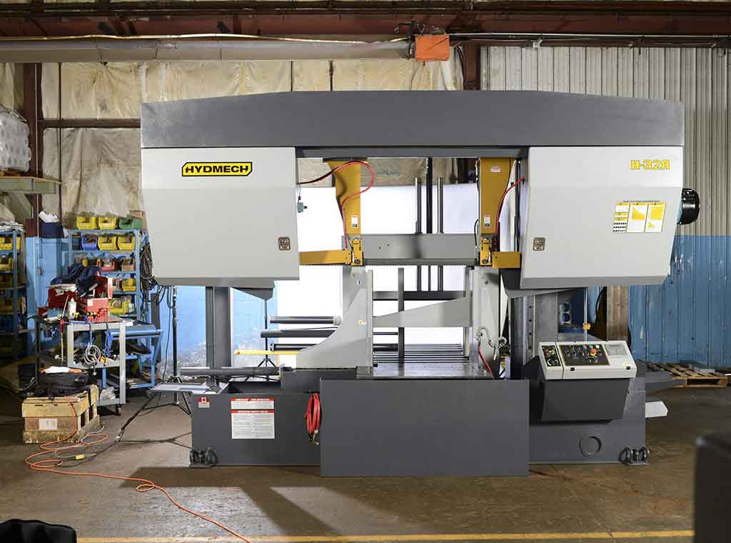32" x 32" Hyd-Mech #H-32A, horizontal band saw, 2-5/8" x 30' 4" band, 20 HP, coolant system, automatic feed - Image 1