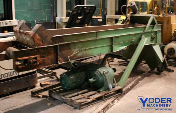 22-3/4" x 10' Belt type chip conveyor, 1-1/2" height of flights, 1725 RPM, 3/4 HP, #61210 - Image 4