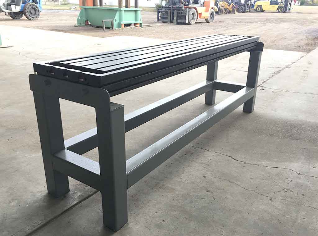 Work Table, 94.5 x 19 -5/8" table groved type T, 1920 lb. capacity - Image 3