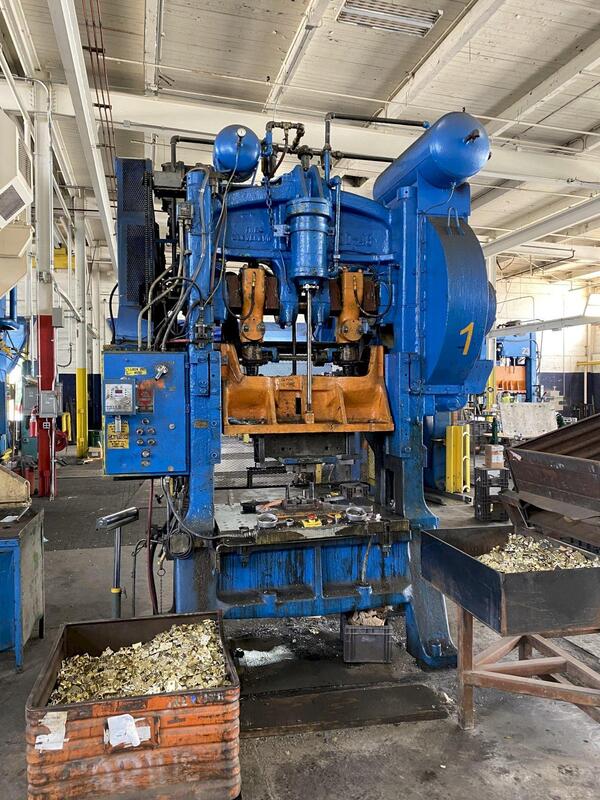 90 Ton, Cleveland #50D-48, straight side double crank Press, 8" stroke, 15" shut height, 3" adjustment, 45 - Image 1