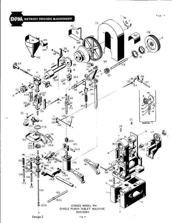Stokes R4, R4, 526 Press Parts Drawing for Sale Surplus Record