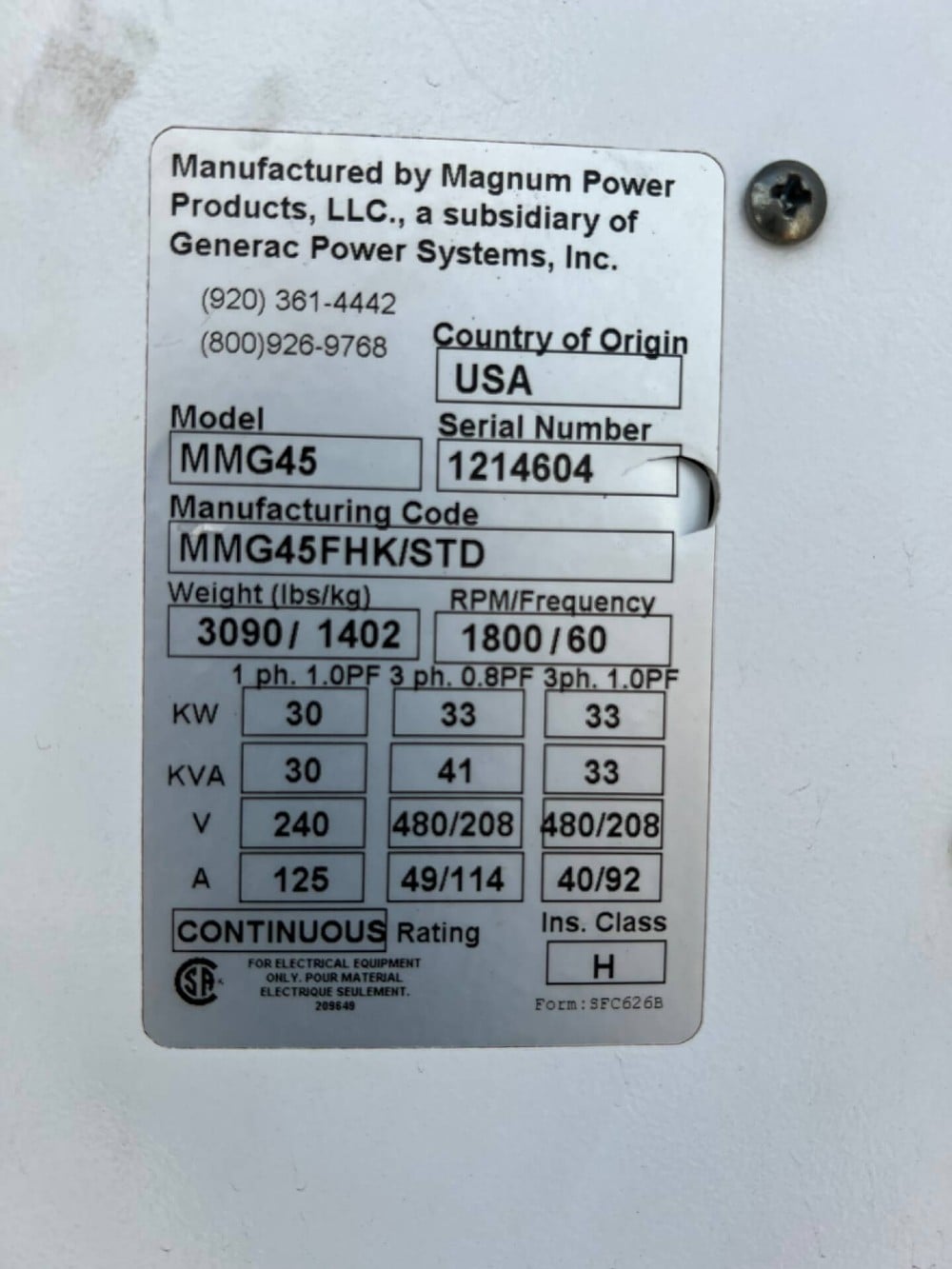 31 KW Magnum #MMG45, Trailer Mounted, sound attenuated enclosure, Tier 3,120/240/208/277/480 Volts, 7715 - Image 10