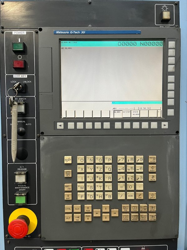 Matsuura #H.Plus-630, 4-Axis, G-Tech 30i, 41" X, 36" Y, 38" Z, 12000 RPM, 120 automatic tool changer, Cat - Image 3
