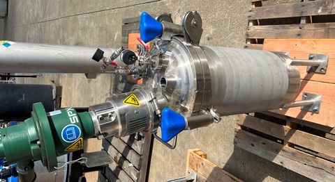 7 gallon Holloway American, 316L Stainless Steel tank, 30 psi, 12" dia x 26" straight side, 1" center bottom - Image 3