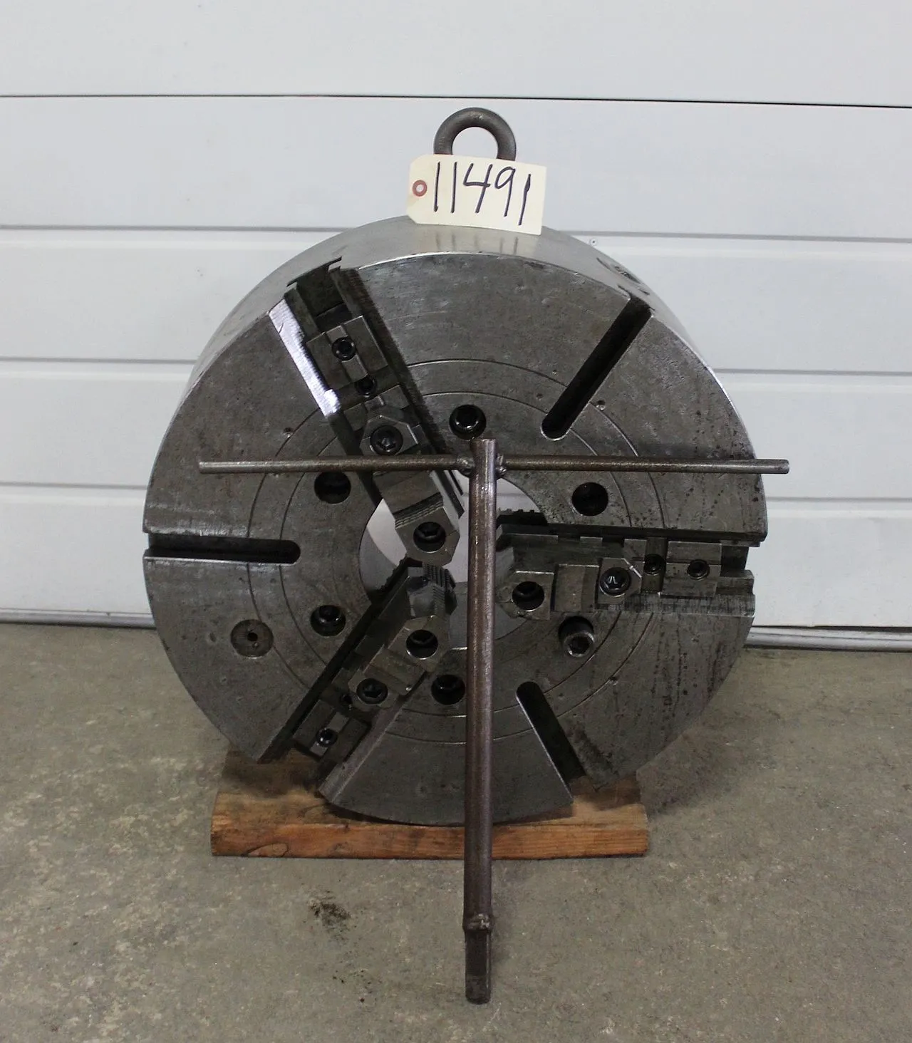 21" Cushman, 3-jaw manual chuck, 6-1/2" thru hole, A-15 back - Image 1